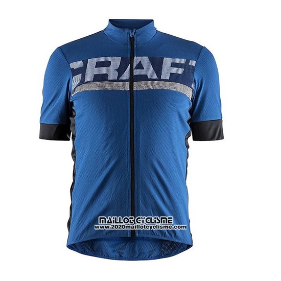 2018 Maillot Ciclismo Craft Bleu Manches Courtes et Cuissard