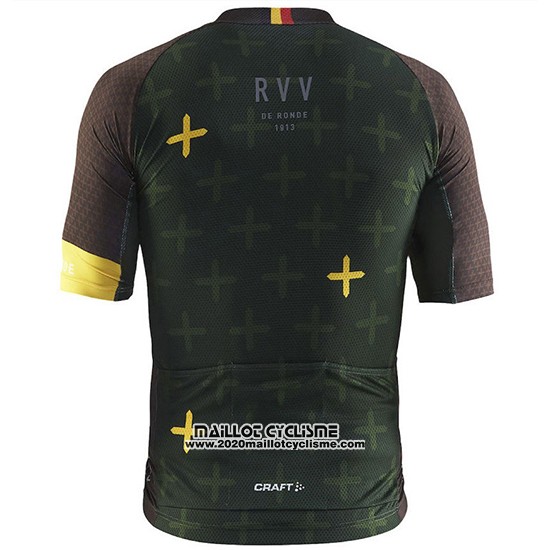 2018 Maillot Ciclismo Craft Monument Fonce Vert Manches Courtes et Cuissard