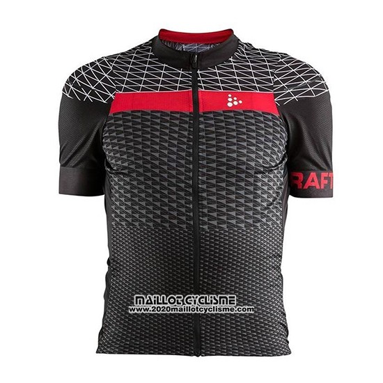 2018 Maillot Ciclismo Craft Route Noir Rouge Manches Courtes et Cuissard