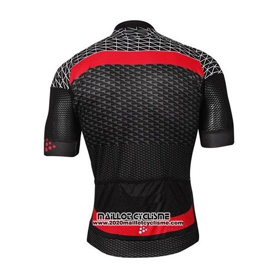 2018 Maillot Ciclismo Craft Route Noir Rouge Manches Courtes et Cuissard