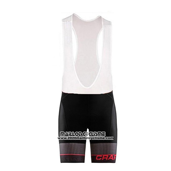 2018 Maillot Ciclismo Craft Route Noir et Rouge Manches Courtes et Cuissard