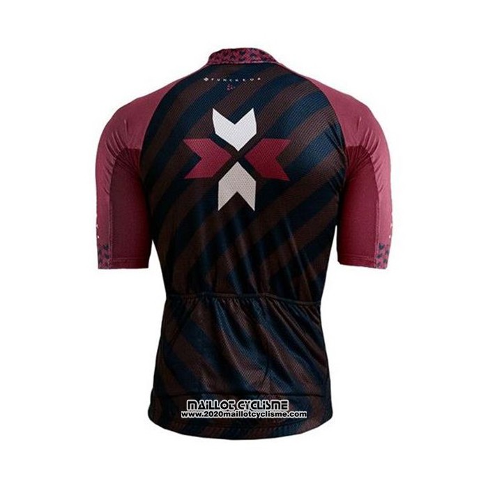 2020 Maillot Ciclismo Craft Fonce Bleu Rouge Manches Courtes et Cuissard