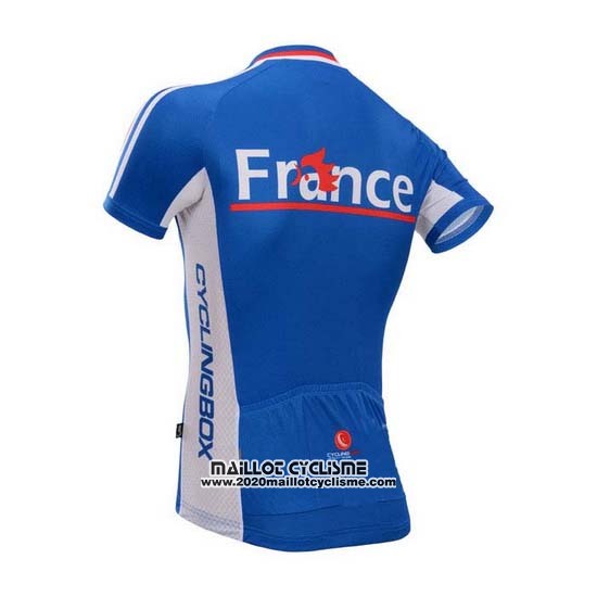 2014 Maillot Ciclismo Fox Cyclingbox Azur Manches Courtes et Cuissard
