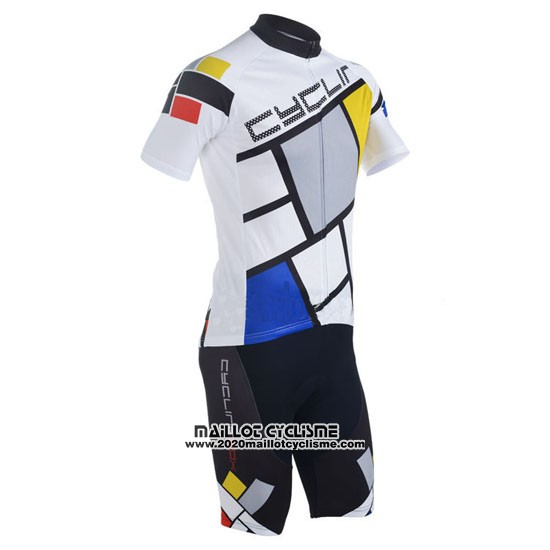 2014 Maillot Ciclismo Fox Cyclingbox Blanc Manches Courtes et Cuissard
