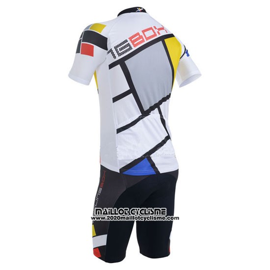 2014 Maillot Ciclismo Fox Cyclingbox Blanc Manches Courtes et Cuissard
