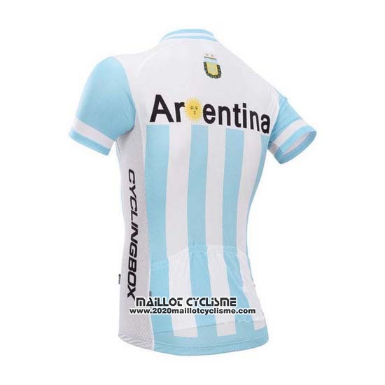 2014 Maillot Ciclismo Fox Cyclingbox Blanc et Azur Manches Courtes et Cuissard