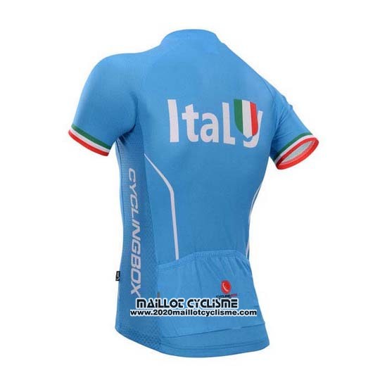 2014 Maillot Ciclismo Fox Cyclingbox Bleu Clair Manches Courtes et Cuissard