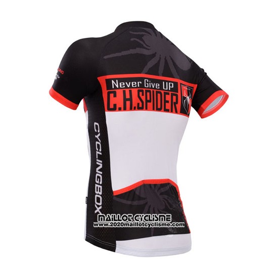 2014 Maillot Ciclismo Fox Cyclingbox Noir et Lumiere Blanc Manches Courtes et Cuissard