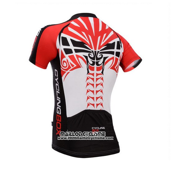 2014 Maillot Ciclismo Fox Cyclingbox Noir et Rouge Manches Courtes et Cuissard