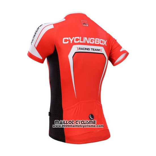 2014 Maillot Ciclismo Fox Cyclingbox Rouge et Blanc Manches Courtes et Cuissard