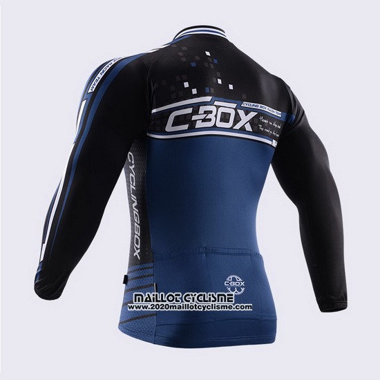 2015 Maillot Ciclismo Fox Cyclingbox Bleu Manches Longues et Cuissard