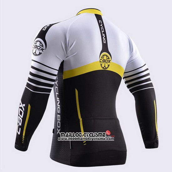 2015 Maillot Ciclismo Fox Cyclingbox Noir et Blanc Manches Longues et Cuissard