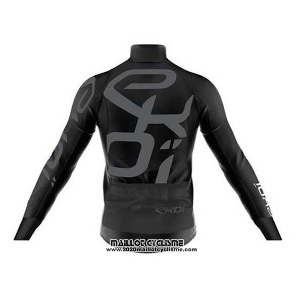 2020 Maillot Ciclismo EKOI Noir Manches Longues et Cuissard