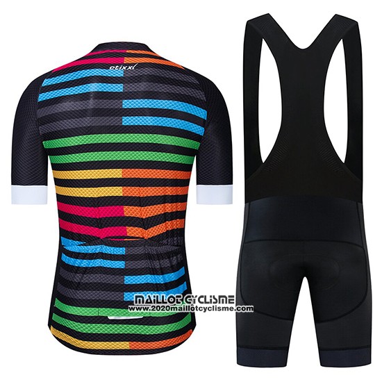 2019 Maillot Ciclismo Etixxl Noir Bleu Manches Courtes et Cuissard