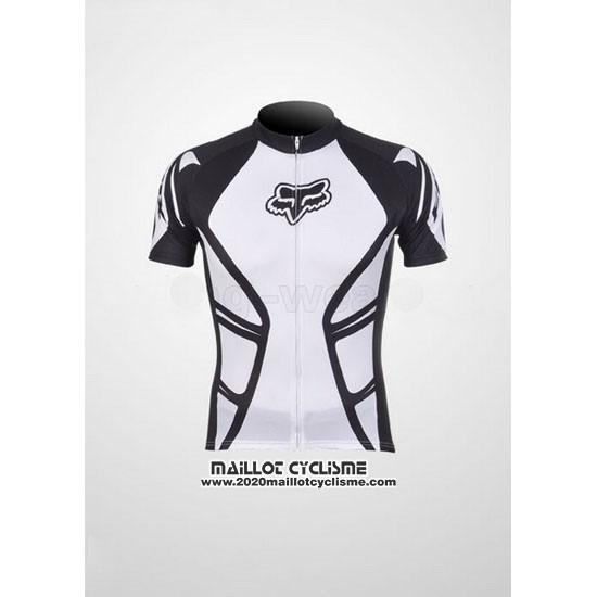 2011 Maillot Ciclismo Fox Blanc et Noir Manches Courtes et Cuissard