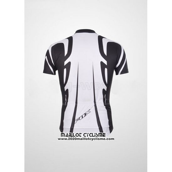 2011 Maillot Ciclismo Fox Blanc et Noir Manches Courtes et Cuissard