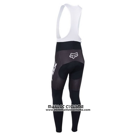 2013 Maillot Ciclismo Fox Blanc et Noir Manches Longues et Cuissard