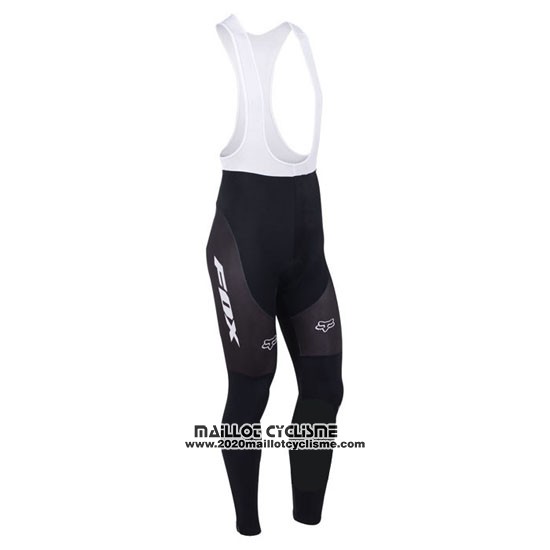 2013 Maillot Ciclismo Fox Blanc et Rouge Manches Longues et Cuissard