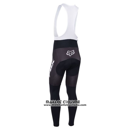 2013 Maillot Ciclismo Fox Blanc et Rouge Manches Longues et Cuissard