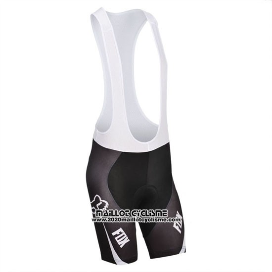 2014 Maillot Ciclismo Fox Blanc et Noir Manches Courtes et Cuissard