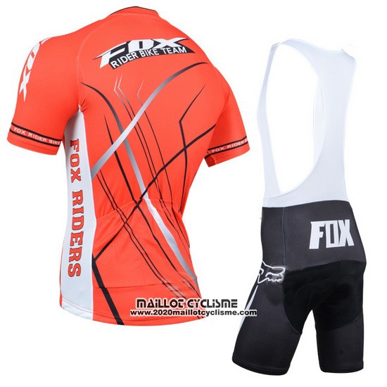 2014 Maillot Ciclismo Fox Orange Manches Courtes et Cuissard