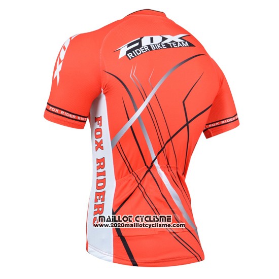 2014 Maillot Ciclismo Fox Orange Manches Courtes et Cuissard
