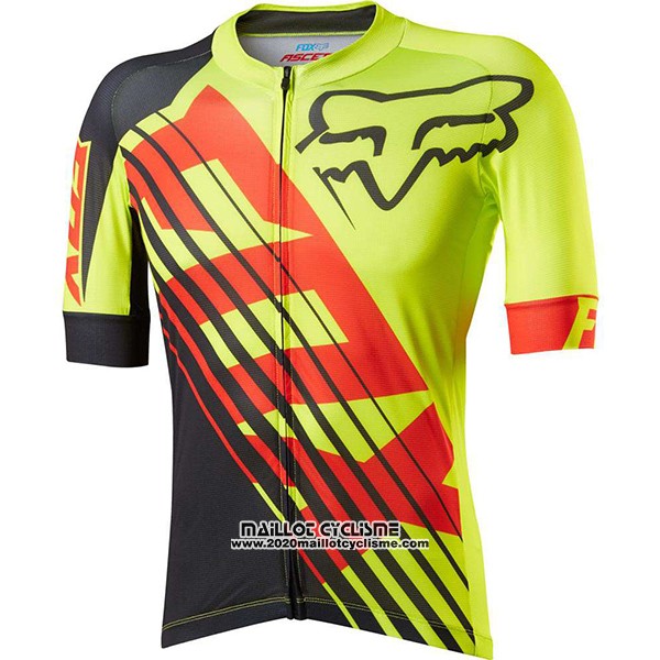 2017 Maillot Ciclismo Fox Le Savant Jaune Manches Courtes et Cuissard