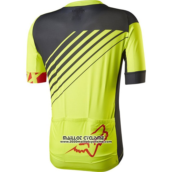 2017 Maillot Ciclismo Fox Le Savant Jaune Manches Courtes et Cuissard