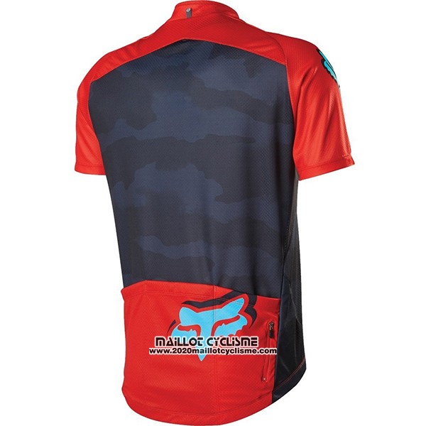 2017 Maillot Ciclismo Fox Livewire Rouge Manches Courtes et Cuissard