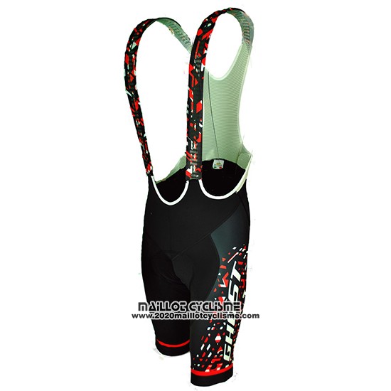 2018 Maillot Ciclismo Ghost Rouge Noir Manches Courtes et Cuissard