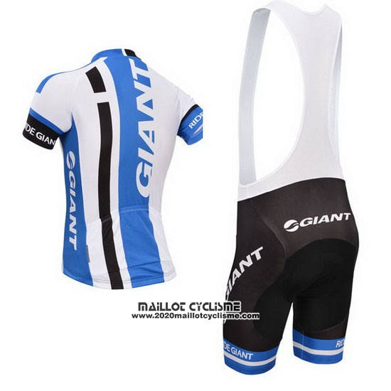 2013 Maillot Ciclismo Giant Blanc et Azur Manches Courtes et Cuissard