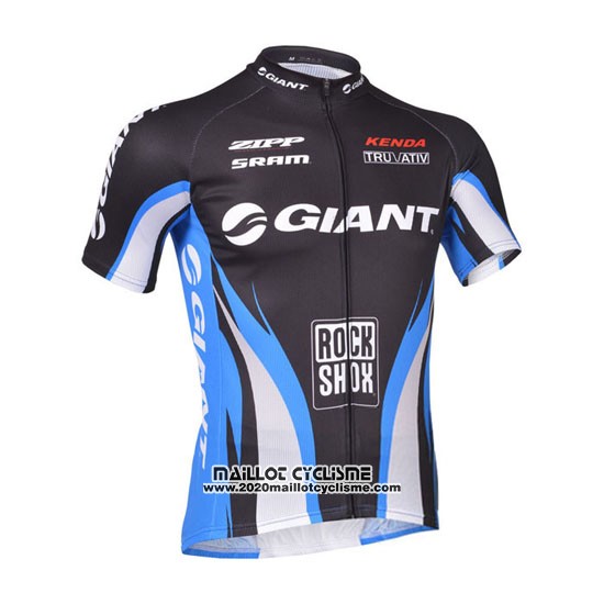 2013 Maillot Ciclismo Giant Bleu et Noir Manches Courtes et Cuissard