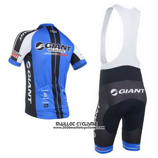 2013 Maillot Ciclismo Giant Noir et Bleu Manches Courtes et Cuissard