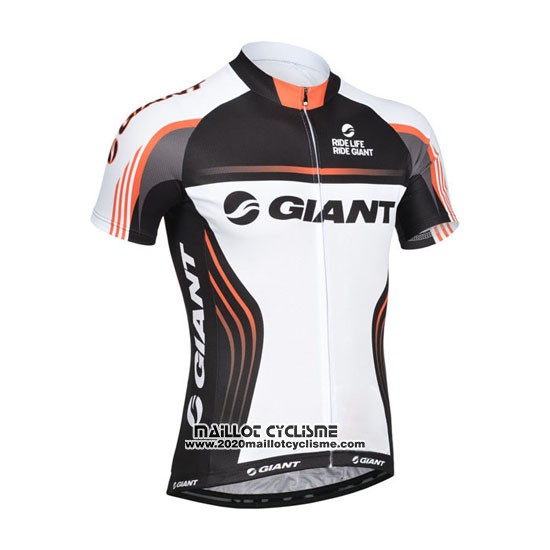 2014 Maillot Ciclismo Giant Blanc et Noir Manches Courtes et Cuissard