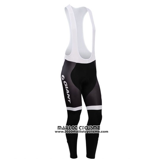 2014 Maillot Ciclismo Giant Blanc et Noir Manches Longues et Cuissard