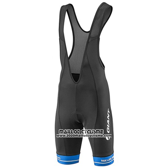 2016 Maillot Ciclismo Giant Noir et Bleu Manches Courtes et Cuissard