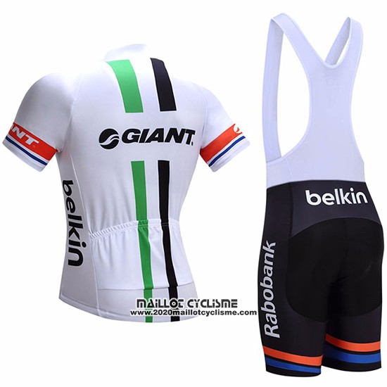 2017 Maillot Ciclismo Giant Blanc Manches Courtes et Cuissard