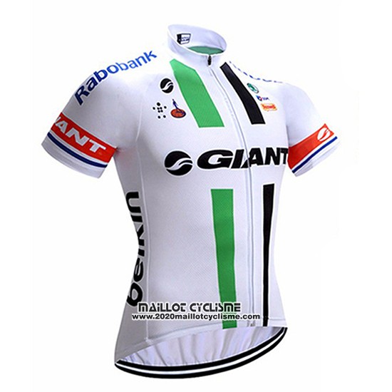 2017 Maillot Ciclismo Giant Blanc Manches Courtes et Cuissard