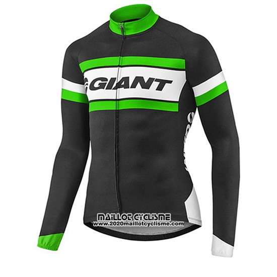 2017 Maillot Ciclismo Giant Noir Manches Longues et Cuissard