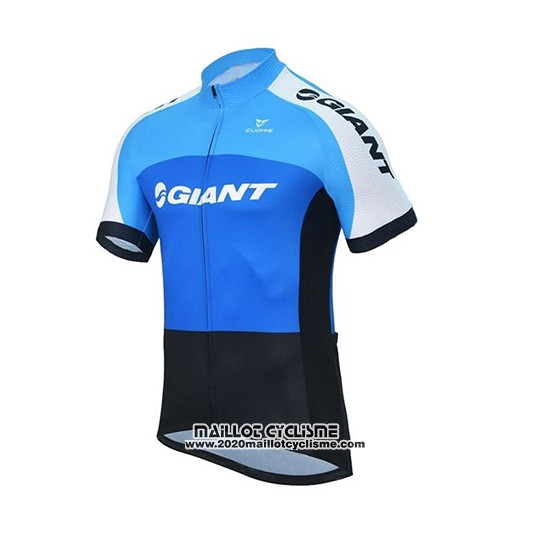 2018 Maillot Ciclismo Giant Club Sport Bleu et Noir Manches Courtes et Cuissard