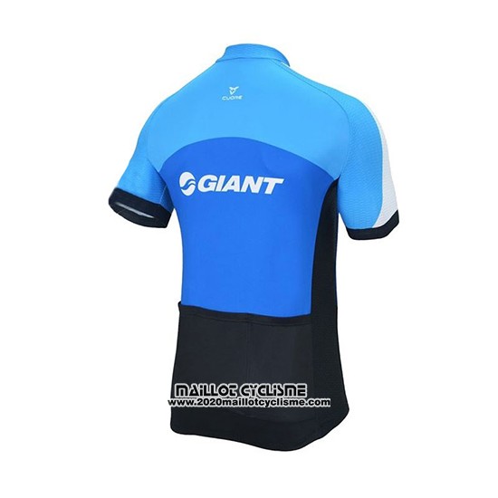 2018 Maillot Ciclismo Giant Club Sport Bleu et Noir Manches Courtes et Cuissard