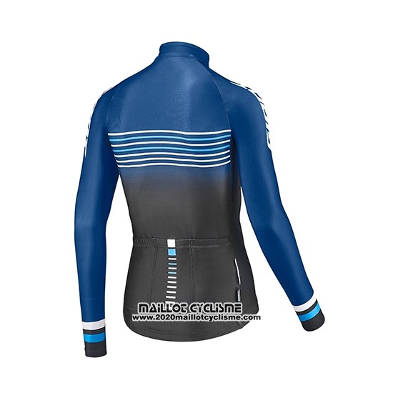 2019 Maillot Ciclismo Giant Race Day Bleu Noir Manches Longues et Cuissard