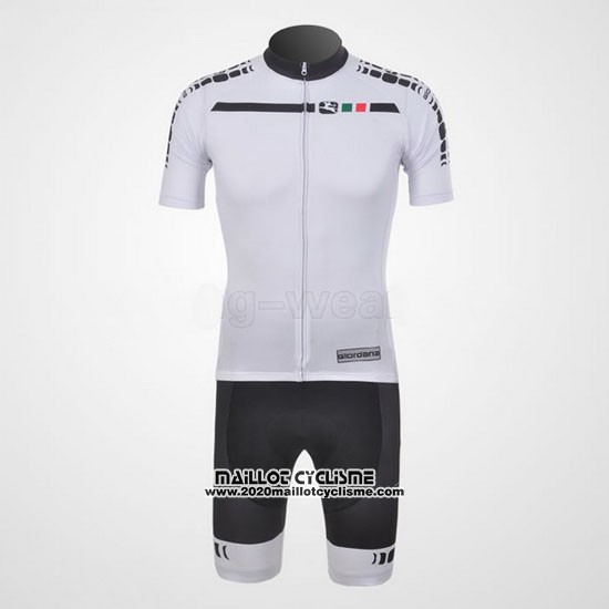 2011 Maillot Ciclismo Giordana Blanc Manches Courtes et Cuissard