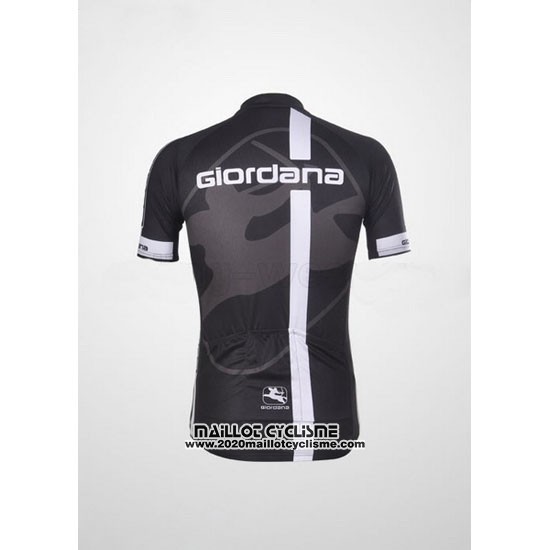 2011 Maillot Ciclismo Giordana Blanc Noir Manches Courtes et Cuissard