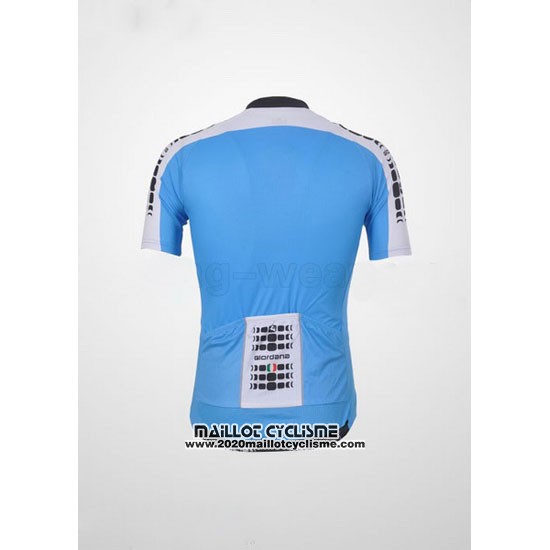2011 Maillot Ciclismo Giordana Blanc et Azur Manches Courtes et Cuissard