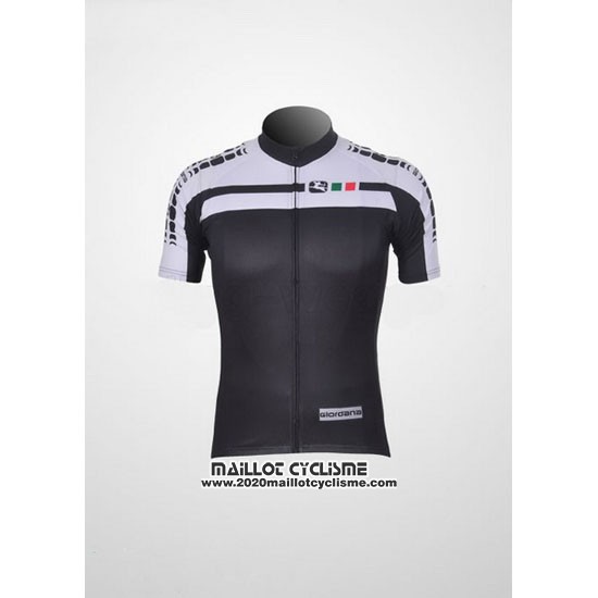 2011 Maillot Ciclismo Giordana Blanc et Noir Manches Courtes et Cuissard