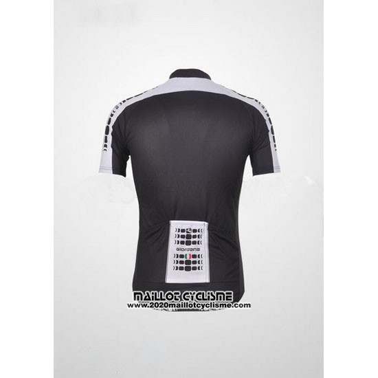 2011 Maillot Ciclismo Giordana Blanc et Noir Manches Courtes et Cuissard