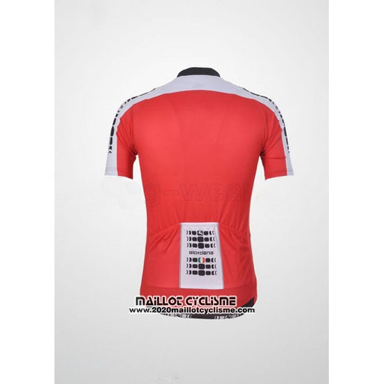 2011 Maillot Ciclismo Giordana Blanc et Rouge Manches Courtes et Cuissard