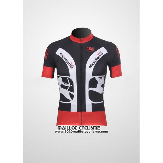 2011 Maillot Ciclismo Giordana Noir et Rouge Manches Courtes et Cuissard
