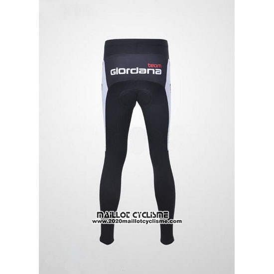 2011 Maillot Ciclismo Giordana Rouge et Noir Manches Longues et Cuissard